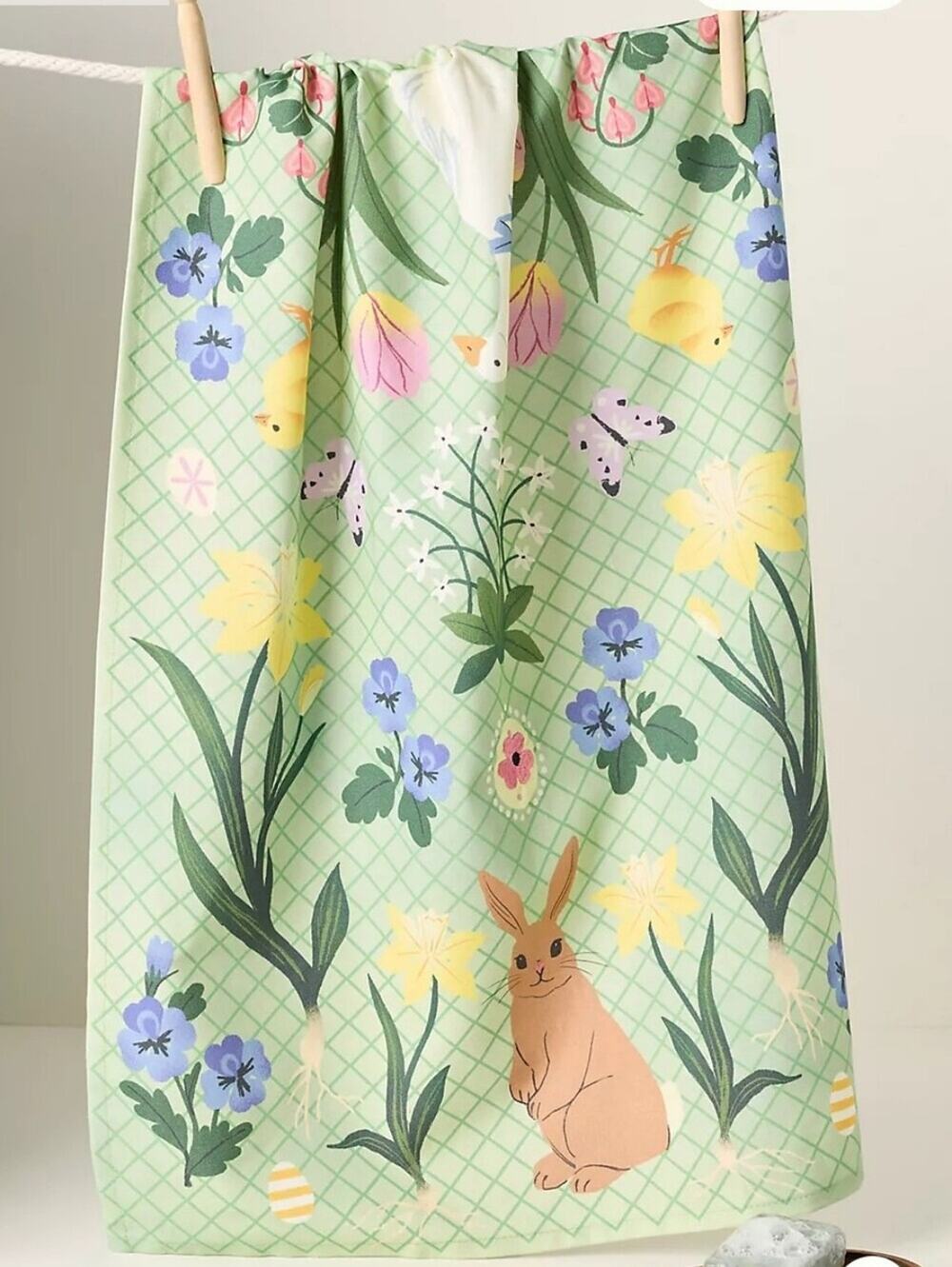Anthropologie Easter Bunny Dish Towel